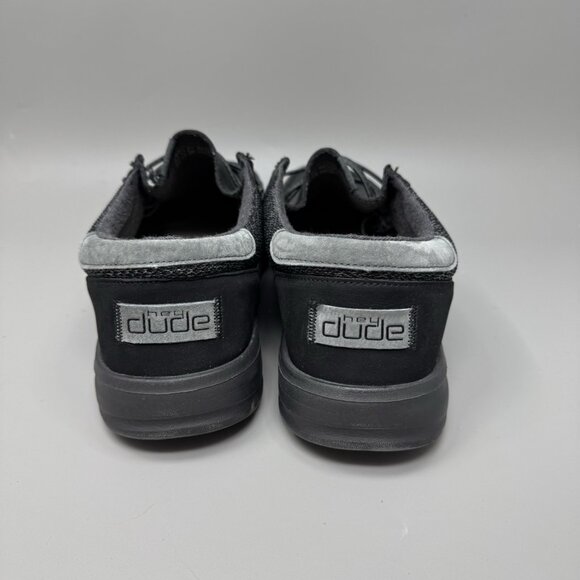 Hey Dude Paul Craft Leather Black Casual Comfort Men Shoes US Size 13 - Picture 6 of 9